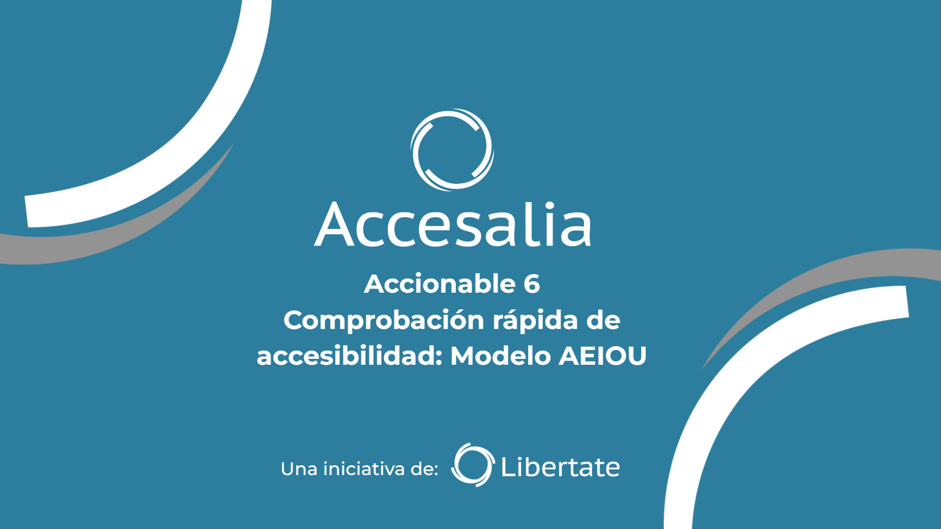 Accionable 6: Guía práctica sobre comprobación rápida de accesibilidad. Modelo AEIOU